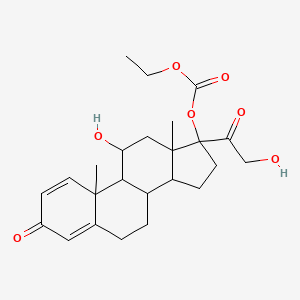 molecular formula C24H32O7 B13862588 ethyl [11-hydroxy-17-(2-hydroxyacetyl)-10,13-dimethyl-3-oxo-7,8,9,11,12,14,15,16-octahydro-6H-cyclopenta[a]phenanthren-17-yl] carbonate 