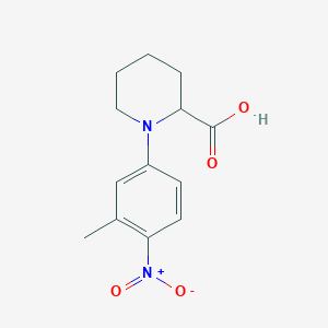 1-(3-Methyl-4-nitrophenyl)piperidine-2-carboxylic acid
