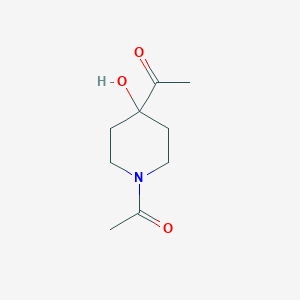 molecular formula C9H15NO3 B138626 1,4-Diacetyl-4-hydroxypiperidine CAS No. 132945-52-9