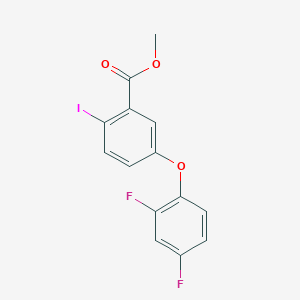 molecular formula C14H9F2IO3 B13862614 Methyl 5-(2,4-difluorophenoxy)-2-iodobenzoate 