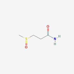 molecular formula C4H9NO2S B13862626 3-(Methylsulfinyl)propanamide 