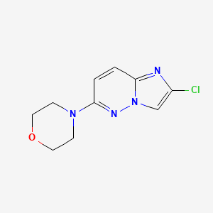 molecular formula C10H11ClN4O B13862649 4-(2-Chloroimidazo[1,2-b]pyridazin-6-yl)morpholine 