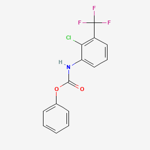 molecular formula C14H9ClF3NO2 B13862652 Phenyl (2-Chloro-3-(trifluoromethyl)phenyl)carbamate 