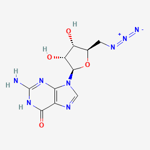 molecular formula C10H12N8O4 B13862657 2-amino-9-[(2R,3R,4S,5R)-5-(azidomethyl)-3,4-dihydroxyoxolan-2-yl]-1H-purin-6-one 