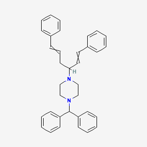 molecular formula C35H36N2 B13862675 1-(Diphenylmethyl)-4-[4-phenyl-1-(2-phenylethenyl)-3-buten-1-yl]piperazine;Cinnarizine Impurity D; Cinnarizine EP Impurity D 