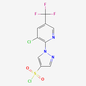 1-[3-chloro-5-(trifluoromethyl)pyridin-2-yl]-1H-pyrazole-4-sulfonyl chloride
