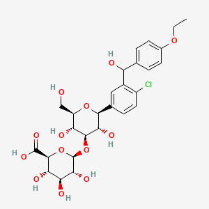 molecular formula C27H33ClO13 B13862692 1-Hydroxy Dapagliflozin 3-O-beta-D-Glucuronide 