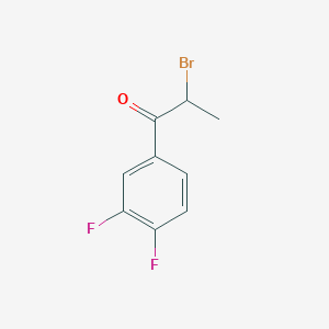molecular formula C9H7BrF2O B138627 2-Bromo-1-(3,4-difluorophenyl)propan-1-one CAS No. 147214-39-9