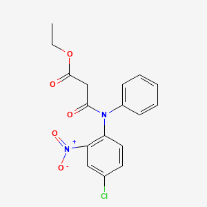 molecular formula C17H15ClN2O5 B13862712 Ethyl 3-((4-Chloro-2-nitrophenyl)(phenyl)amino)-3-oxopropanoate 