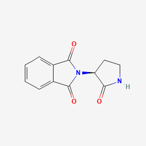 molecular formula C12H10N2O3 B13862737 2-[(3S)-2-Oxo-3-pyrrolidinyl]-1H-isoindole-1,3(2H)-dione 