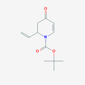 molecular formula C12H17NO3 B13862744 Tert-butyl 2-ethenyl-4-oxo-2,3-dihydropyridine-1-carboxylate 