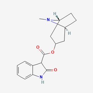 molecular formula C17H20N2O3 B13862779 (1R,3r,5S)-8-Methyl-8-azabicyclo[3.2.1]octan-3-yl 2-Oxoindoline-3-carboxylate 