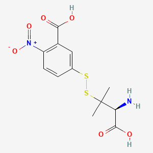molecular formula C12H14N2O6S2 B13862780 S-(5-Mercapto-2-nitrobenzoic Acid)-D-penicillamine Disulfide 