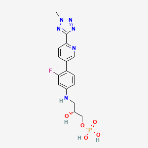 molecular formula C16H18FN6O5P B13862792 N,O-Descarbonyl Tedizolid Phosphate Ester 