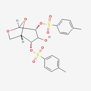 molecular formula C20H22O9S2 B13862794 [(1S,2S,4R,5S)-3-hydroxy-4-(4-methylphenyl)sulfonyloxy-6,8-dioxabicyclo[3.2.1]octan-2-yl] 4-methylbenzenesulfonate 