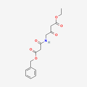 molecular formula C16H19NO6 B13862796 Ethyl 4-(2-(benzyloxycarbonyl)acetamido)-3-oxobutanoate 
