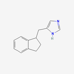 molecular formula C13H14N2 B13862799 5-(2,3-dihydro-1H-inden-1-ylmethyl)-1H-imidazole 
