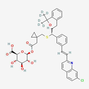molecular formula C41H44ClNO9S B13862814 Montelukast Acyl-Beta-D-glucuronide-d6 