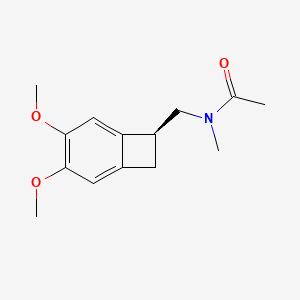 molecular formula C14H19NO3 B13862827 (S)-N-((3,4-Dimethoxybicyclo[4.2.0]octa-1(6),2,4-trien-7-yl)methyl)-N-methylacetamide 
