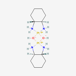 molecular formula C12H30N4O2Pt2+6 B13862854 Diaquo[(1R,2R)-1,2-cyclohexanediamine]platinum Dimer Dinitrate 