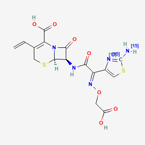 molecular formula C16H15N5O7S2 B13862865 Cefixime-13C,15N2 