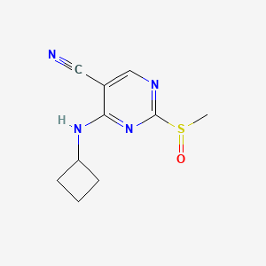 molecular formula C10H12N4OS B13862875 4-(Cyclobutylamino)-2-methylsulfinylpyrimidine-5-carbonitrile 