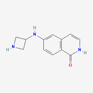 molecular formula C12H13N3O B13862884 6-(azetidin-3-ylamino)-2H-isoquinolin-1-one 