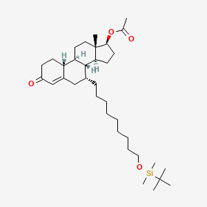 molecular formula C35H60O4Si B13862889 7|A-Acetyloxy-7|A-[9-(dimethyl(tert-butylsilyloxy)nonyl]estr-4-en-3-one 