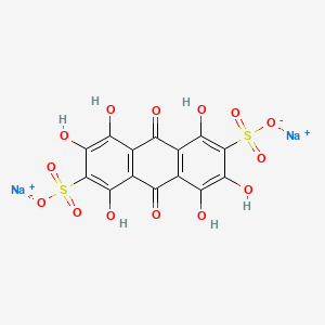 molecular formula C14H6Na2O14S2 B13862897 disodium;1,3,4,5,7,8-hexahydroxy-9,10-dioxoanthracene-2,6-disulfonate 