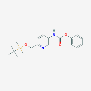 molecular formula C19H26N2O3Si B13862900 Phenyl 6-((tert-butyldimethylsilyloxy)methyl)pyridin-3-ylcarbamate 
