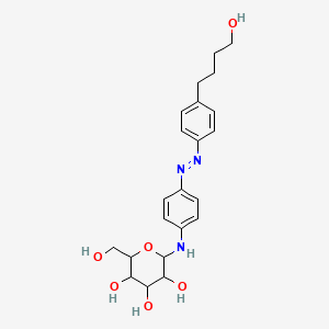molecular formula C22H29N3O6 B13862930 (E)-2-((4-((4-(4-Hydroxybutyl)phenyl)diazenyl)phenyl)amino)-6-(hydroxymethyl)tetrahydro-2H-pyran-3,4,5-triol 