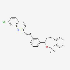 molecular formula C29H26ClNO B13862931 Quinoline, 7-chloro-2-[2-[3-(1,3,4,5-tetrahydro-1,1-dimethyl-2-benzoxepin-3-yl)phenyl]ethenyl]-; 7-Chloro-2-{2-[3-(1,1-dimethyl-1,3,4,5-tetrahydrobenzo[c]-oxepin-3-yl)phenyl]vinyl}quinoline; Montelukast Cyclizate Ether Impurity; Montelukast Cyclizate 