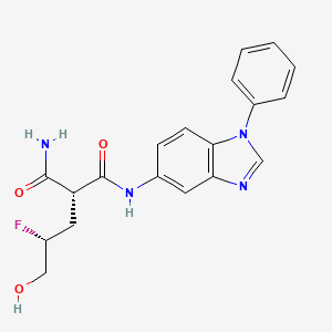 molecular formula C19H19FN4O3 B13862936 (R)-2-((R)-2-Fluoro-3-hydroxypropyl)-N1-(1-phenyl-1H-benzo[d]imidazol-5-yl)malonamide 