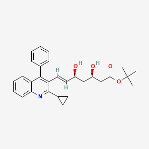 molecular formula C29H33NO4 B13862951 (3R,5S,6E)-7-(2-Cyclopropyl-4-phenyl-3-quinolinyl)-3,5-dihydroxy-6-heptenoic Acid tert-Butyl Ester 