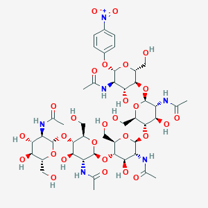 molecular formula C46H70N6O28 B13862967 GlcNAc(b1-4)GlcNAc(b1-4)GlcNAc(b1-4)GlcNAc(b1-4)GlcNAc(b)-O-Ph(4-NO2) 