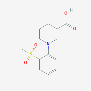 molecular formula C13H17NO4S B1386297 1-[2-(Methylsulfonyl)phenyl]piperidine-3-carboxylic acid CAS No. 951625-03-9