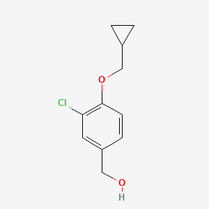 molecular formula C11H13ClO2 B13862971 (3-Chloro-4-cyclopropylmethoxyphenyl)methanol 