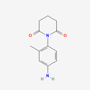 molecular formula C12H14N2O2 B13862980 1-(4-Amino-2-methylphenyl)piperidine-2,6-dione 