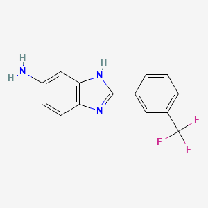 molecular formula C14H10F3N3 B13863007 2-(3-(trifluoromethyl)phenyl)-3H-benzo[d]imidazol-5-amine 