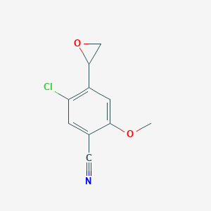 molecular formula C10H8ClNO2 B13863010 5-Chloro-2-methoxy-4-(oxiran-2-yl)benzonitrile 