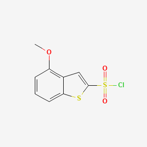 molecular formula C9H7ClO3S2 B13863019 4-Methoxy-1-benzothiophene-2-sulfonyl chloride 