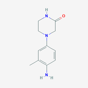 molecular formula C11H15N3O B1386303 4-(4-Amino-3-methylphenyl)piperazin-2-one CAS No. 1154320-00-9