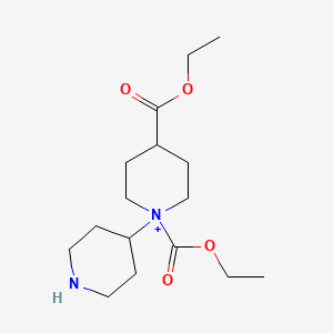 molecular formula C16H29N2O4+ B13863047 Diethyl 1-piperidin-4-ylpiperidin-1-ium-1,4-dicarboxylate 