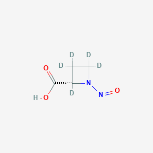 molecular formula C4H6N2O3 B13863063 N-Nitroso-L-(azetidine-d5)-2-carboxylic Acid 