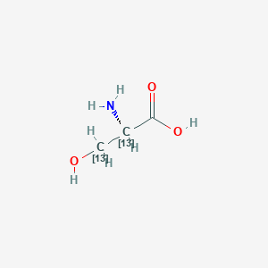 molecular formula C3H7NO3 B13863072 L-Serine-2,3-13C2 