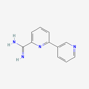 molecular formula C11H10N4 B13863081 6-Pyridin-3-ylpyridine-2-carboximidamide 