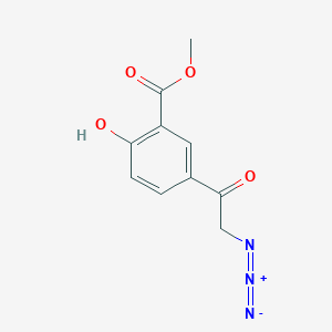 molecular formula C10H9N3O4 B13863085 Methyl 5-(2-Azidoacetyl)-2-hydroxybenzoate 