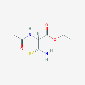 molecular formula C7H12N2O3S B13863119 Ethyl 2-acetamido-3-amino-3-sulfanylidenepropanoate CAS No. 91774-36-6