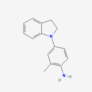 molecular formula C15H16N2 B1386323 4-(Indolin-1-yl)-2-methylaniline CAS No. 1154319-85-3
