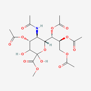 molecular formula C20H29NO14 B13863242 5-(Acetylamino)-5-deoxy-D-erythro-L-gluco-2-nonulopyranosonic Acid Methyl Ester 4,7,8,9-Tetraacetate 